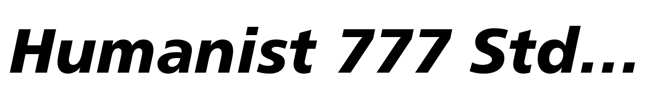 Humanist 777 Std Black Italic